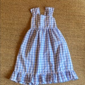 Blue gingham smocked auctions dress